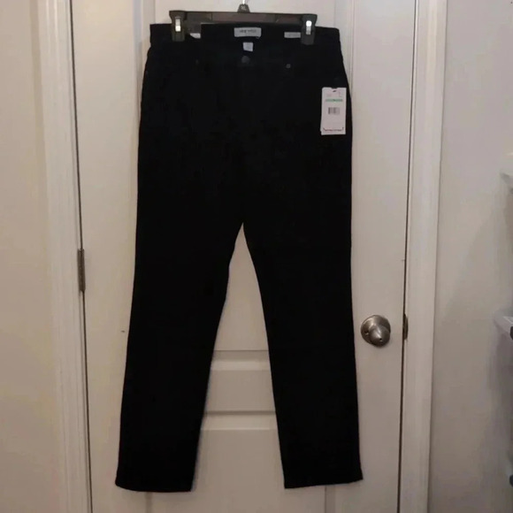 Nine West Gramercy slim straight black jeans size 8 - Picture 3 of 7